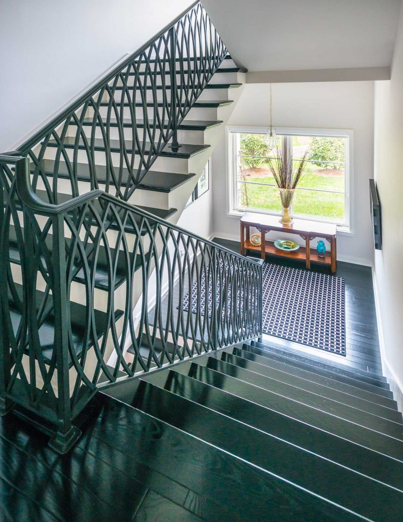 Hardwood staircase detail