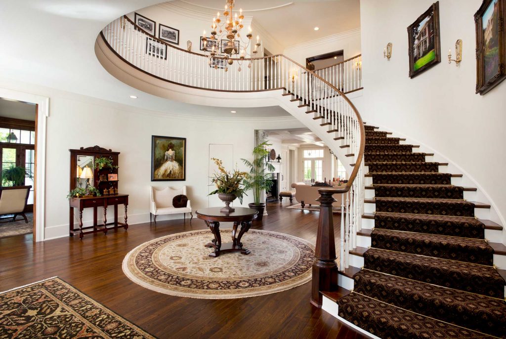 Allocco hardwood staircase craftsmanship in a Nashville home
